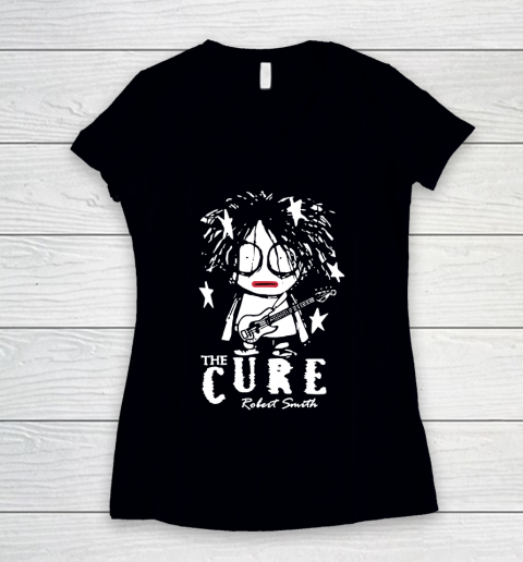 The Cure Tshirt Robert Smith Women's V-Neck T-Shirt