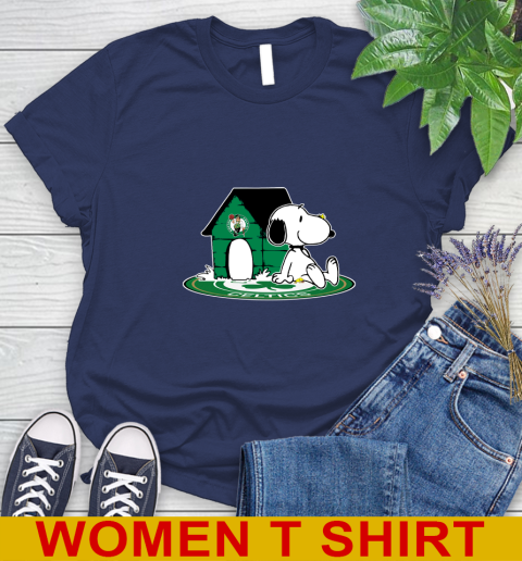 NBA Basketball Boston Celtics Snoopy The Peanuts Movie Shirt Women's T-Shirt 12