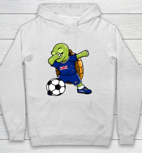 Dabbing Turtle New Zealand Soccer Fans Jersey Flag Football Hoodie