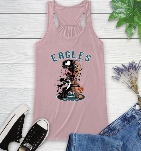 NFL Philadelphia Eagles Football Venom Groot Guardians Of The Galaxy Racerback Tank 11