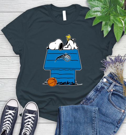 Orlando Magic NBA Basketball Snoopy Woodstock The Peanuts Movie Women's T-Shirt 8
