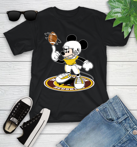 NFL Football Washington Redskins Cheerful Mickey Disney Shirt