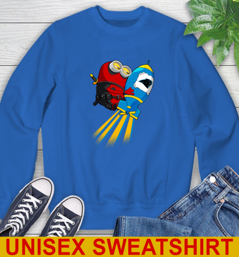 NFL Football Carolina Panthers Deadpool Minion Marvel Shirt Sweatshirt 11
