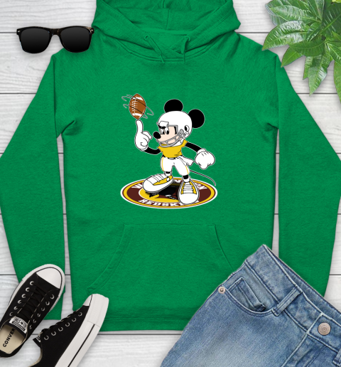 NFL Football Washington Redskins Cheerful Mickey Disney Shirt Youth Hoodie 7