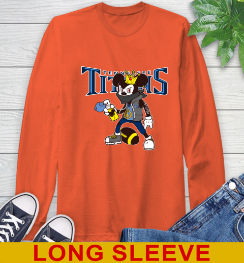 Tennessee Titans NFL Football Mickey Peace Sign Sports Long Sleeve T-Shirt 5