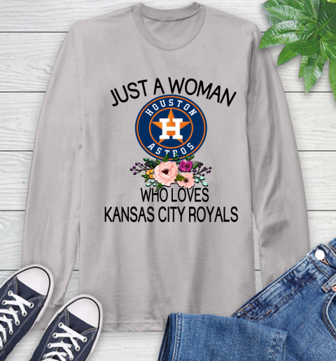MLB Just A Woman Who Loves Kansas City Royals Baseball Sports Long Sleeve T-Shirt 11