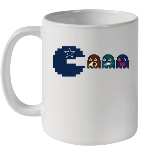 Dallas Cowboy NFL Football Pac Man Champion Ceramic Mug 11oz