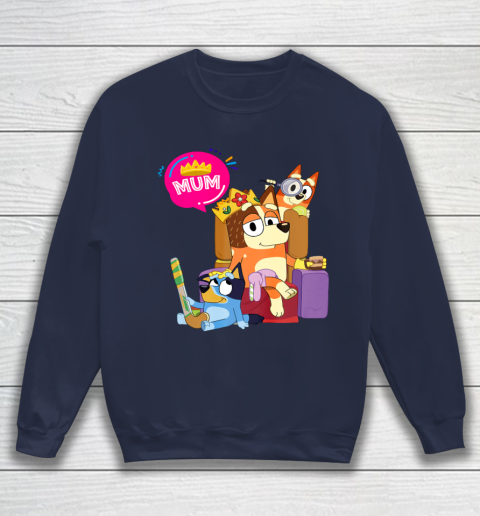 Bluey Mom Dad Funny Queen For Family Lover Sweatshirt 3
