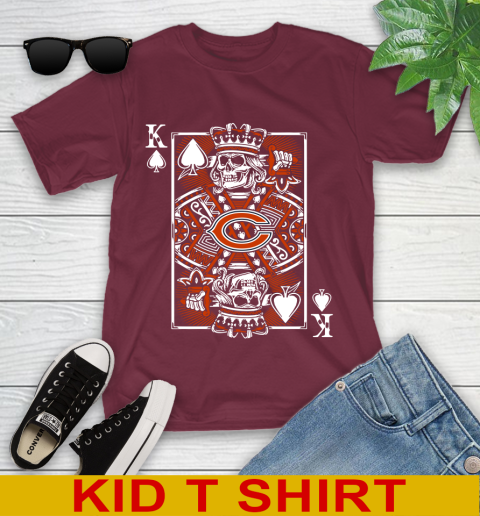 Chicago Bears NFL Football The King Of Spades Death Cards Shirt Youth T-Shirt 5