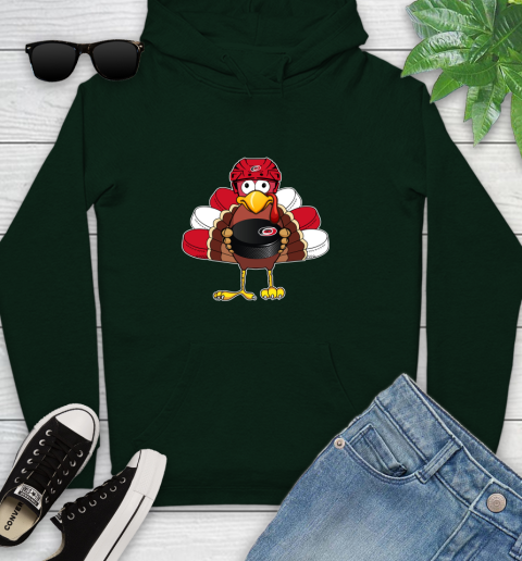 Carolina Hurricanes Turkey Thanksgiving Day Youth Hoodie 13