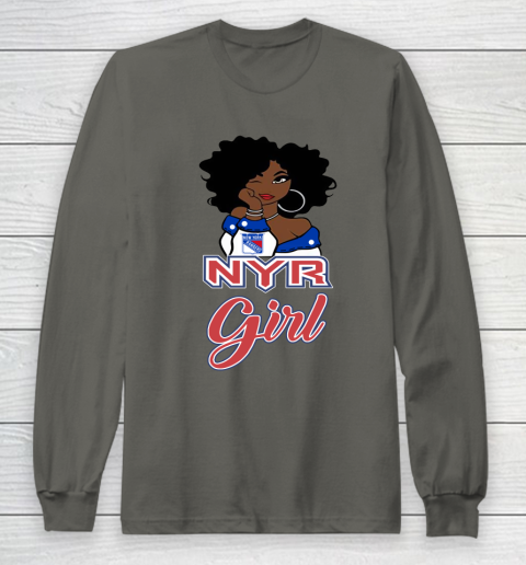 New York Rangers Girl NHL Long Sleeve T-Shirt 8