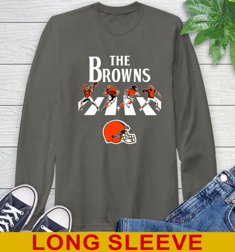 NFL Football Cleveland Browns The Beatles Rock Band Shirt Long Sleeve T-Shirt 10