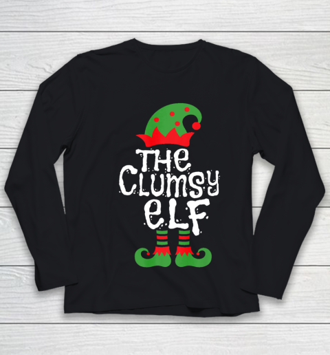 Clumsy Elf Family Matching Christmas Group Funny Pajama Youth Long Sleeve