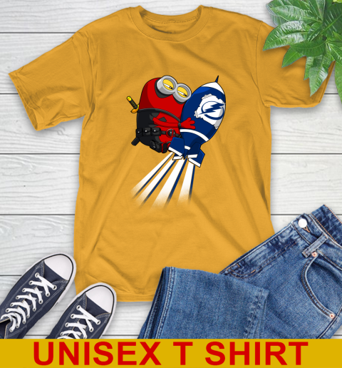 NHL Hockey Tampa Bay Lightning Deadpool Minion Marvel Shirt T-Shirt 2