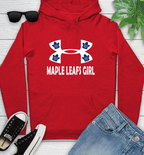 NHL Toronto Maple Leafs Girl Under Armour Hockey Sports Youth Hoodie 12