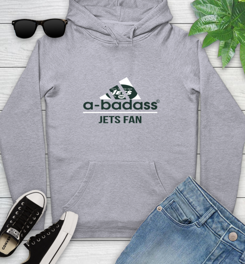 New York Jets NFL Football A Badass Adidas Adoring Fan Sports Youth Hoodie 6