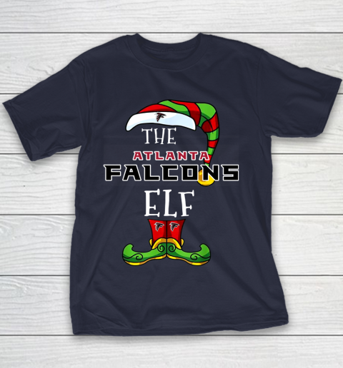 Atlanta Falcons Christmas ELF Funny NFL Youth T-Shirt 2