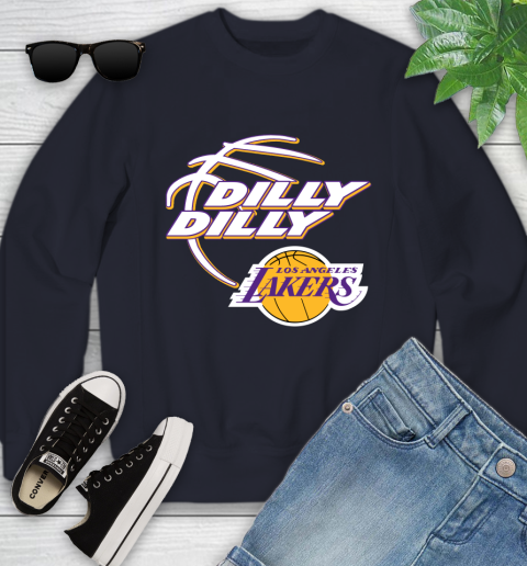 NBA Los Angeles Lakers Dilly Dilly Basketball Sports Youth Sweatshirt 3