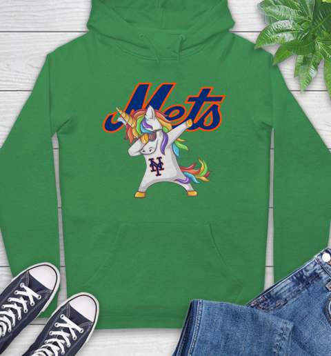 New York Mets MLB Baseball Funny Unicorn Dabbing Sports Hoodie 8