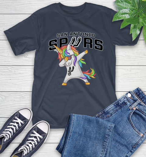 San Antonio Spurs NBA Basketball Funny Unicorn Dabbing Sports T-Shirt 4