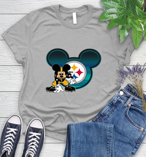 NFL Pittsburgh Steelers Mickey Mouse Disney Football T Shirt Women's T-Shirt 5