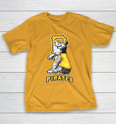 MLB Baseball My Cat Loves Pittsburgh Pirates T-Shirt 2