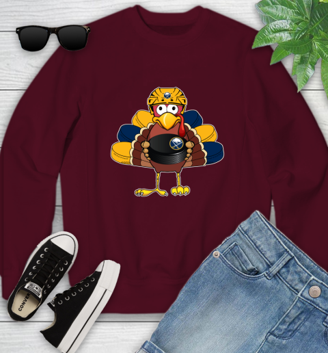 Buffalo Sabres Turkey Thanksgiving Day Youth Sweatshirt 5