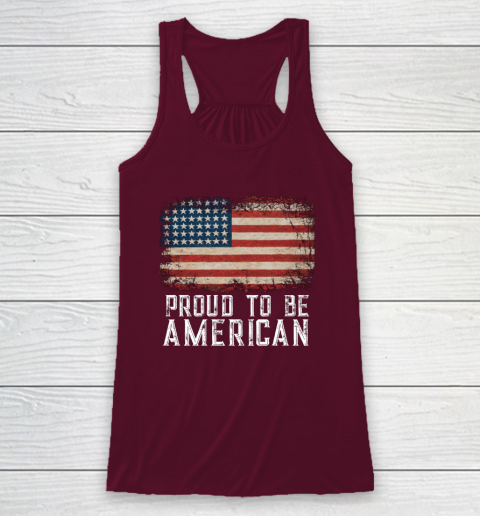 Proud American Patriotic USA Flag Racerback Tank 2
