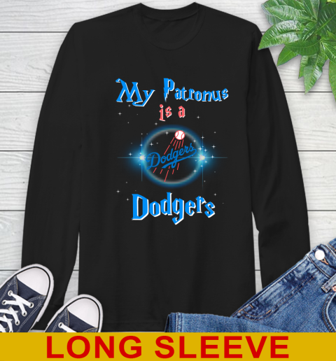 MLB Baseball Harry Potter My Patronus Is A Los Angeles Dodgers Long Sleeve T-Shirt