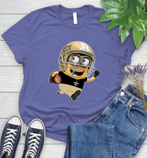 NFL New Orleans Saints Minions Disney Football Sports Women's T-Shirt 11
