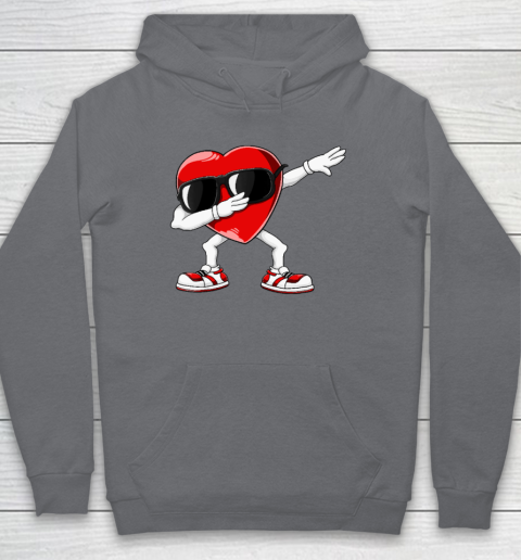 Dabbing Heart Funny Gifts Mens Kids Boys Valentines Day Hoodie 3