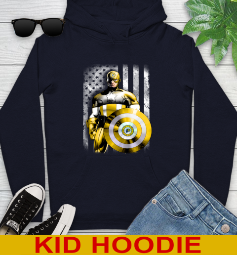 Indiana Pacers NBA Basketball Captain America Marvel Avengers American Flag Shirt Youth Hoodie 3