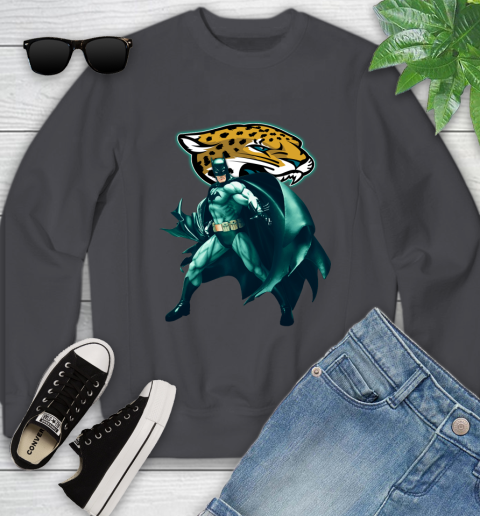 NFL Batman Football Sports Jacksonville Jaguars Youth Sweatshirt 6