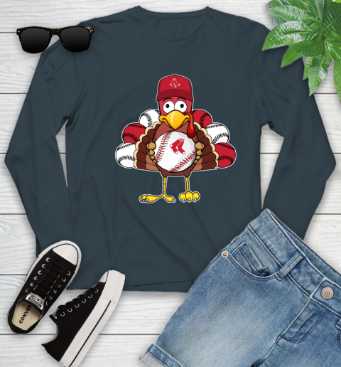 Boston Red Sox Turkey thanksgiving Youth Long Sleeve 8