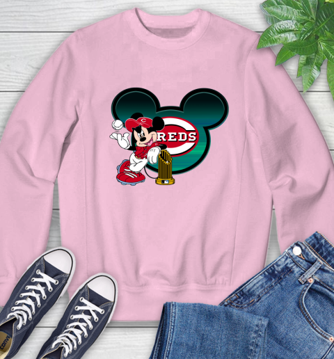 MLB Cincinnati Reds The Commissioner's Trophy Mickey Mouse Disney Sweatshirt 9