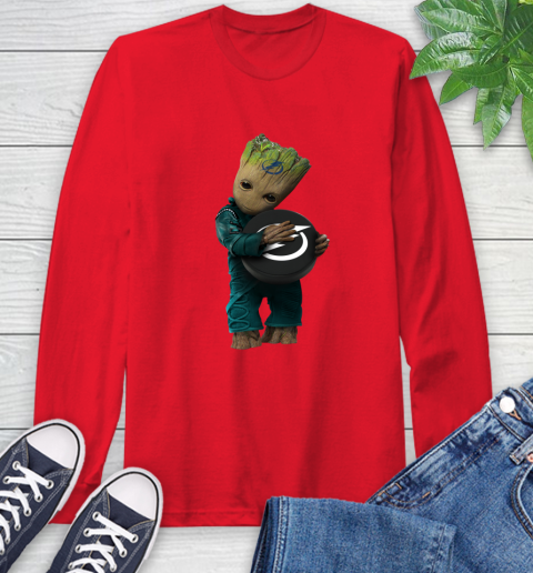 NHL Groot Guardians Of The Galaxy Hockey Sports Tampa Bay Lightning Long Sleeve T-Shirt 10