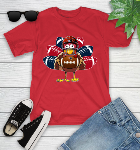 New England Patriots Turkey Thanksgiving Day Youth T-Shirt 10