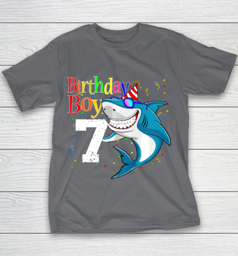 Kids 7th Birthday Boy Shark Shirts 7 Jaw Some Four Tees Boys 7 Years Old Youth T-Shirt 5