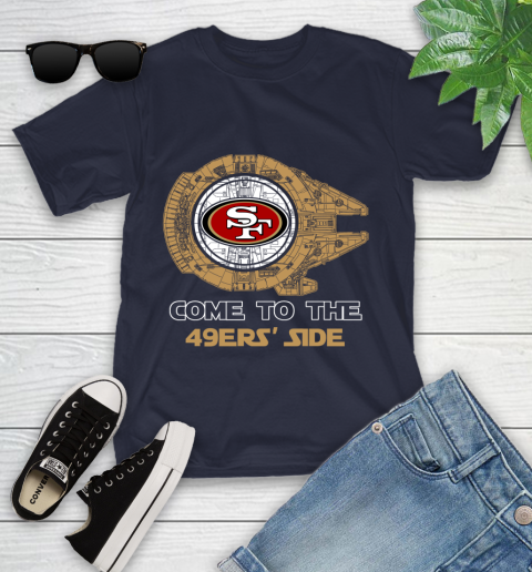 NFL Come To The San Francisco 49ers Star Wars Football Sports Youth T-Shirt 2