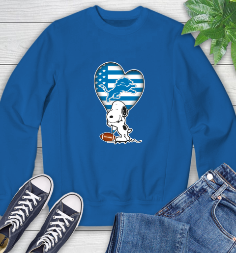 Detroit Lions NFL Football The Peanuts Movie Adorable Snoopy Sweatshirt 8