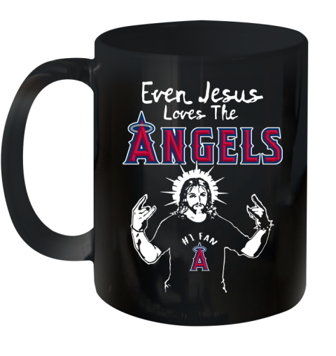 Los Angeles Angels MLB Baseball Even Jesus Loves The Angels Shirt Ceramic Mug 11oz