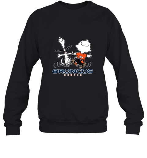 Snoopy And Charlie Brown Happy Denver Broncos Fans Sweatshirt