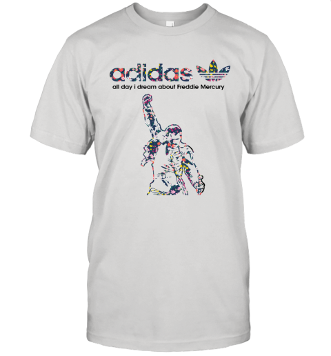 Adidas All Day I Dream About Freddie Mercury Floral Unisex Jersey Tee