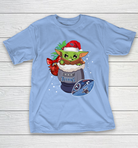Tennessee Titans Christmas Baby Yoda Star Wars Funny Happy NFL T-Shirt 11