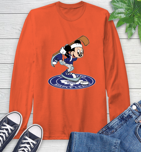 NHL Hockey Toronto Maple Leafs Cheerful Mickey Disney Shirt Long Sleeve T-Shirt 5