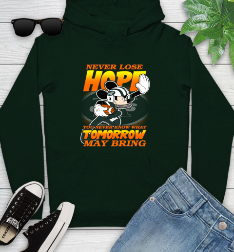 New York Jets NFL Football Mickey Disney Never Lose Hope Youth Hoodie 14