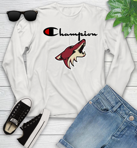 NHL Hockey Arizona Coyotes Champion Shirt Youth Long Sleeve 10