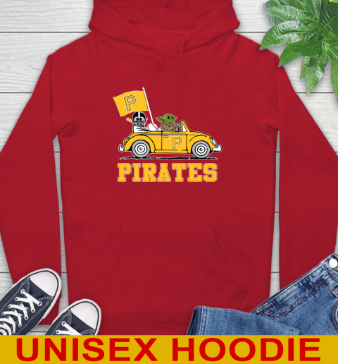 MLB Baseball Pittsburgh Pirates Darth Vader Baby Yoda Driving Star Wars Shirt Hoodie 10