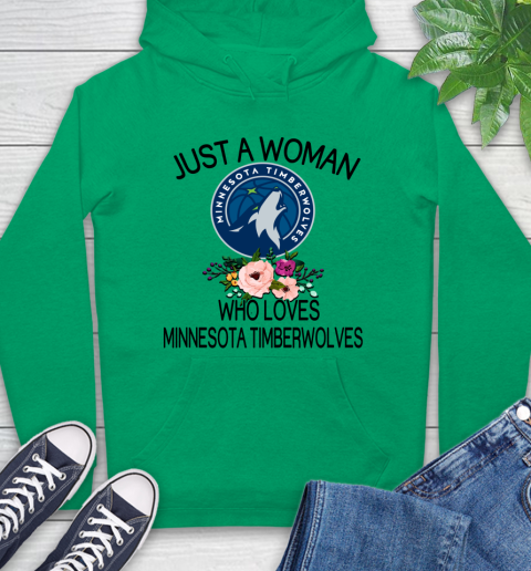 NBA Just A Woman Who Loves Minnesota Timberwolves Basketball Sports Hoodie 5