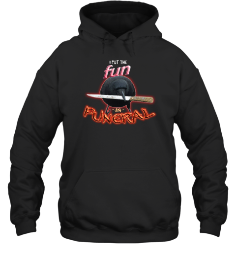 Crow With Knife I Put The Fun In Funeral Hoodie